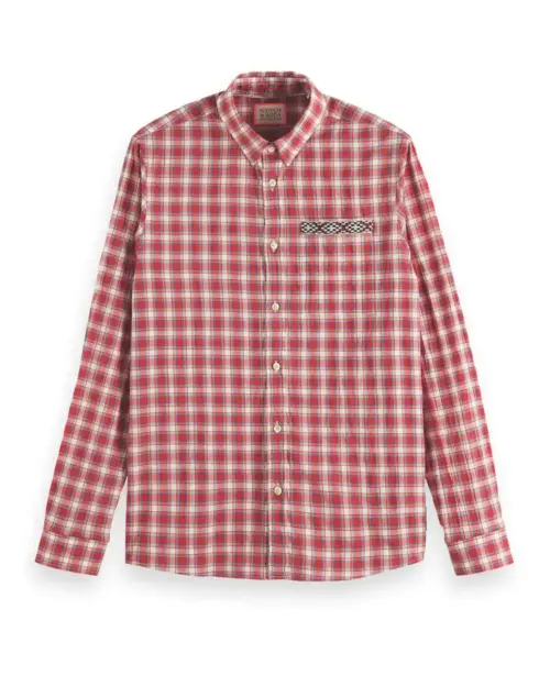 Alternative view of Scotch & Soda 172942: Regular fit checked shirt, Red check