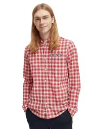 Scotch & Soda 172942: Regular fit checked shirt, Red check