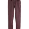Scotch & Soda 174738 : High Five Slim Jeans Coated colours -Bordeaux