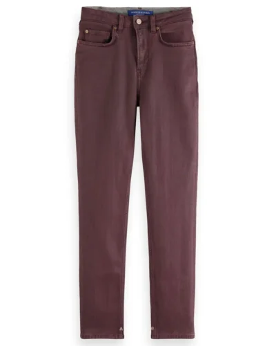 Scotch & Soda 174738 : High Five Slim Jeans Coated colours -Bordeaux