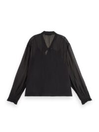 Alternative view of Scotch & Soda 177575: Top with tie neck