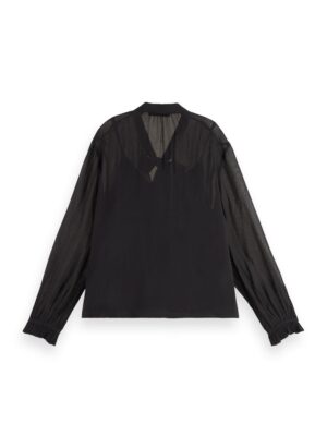 Alternative view of Scotch & Soda 177575: Top with tie neck