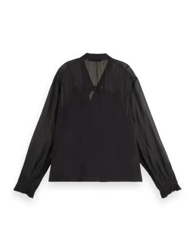 Alternative view of Scotch & Soda 177575: Top with tie neck