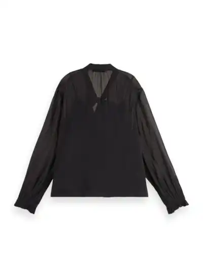 Alternative view of Scotch & Soda 177575: Top with tie neck