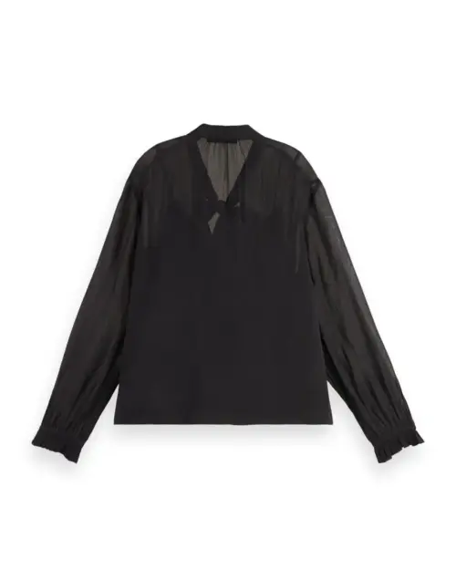Alternative view of Scotch & Soda 177575: Top with tie neck