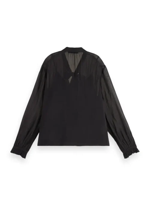 Alternative view of Scotch & Soda 177575: Top with tie neck
