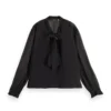 Scotch & Soda 177575: Top with tie neck
