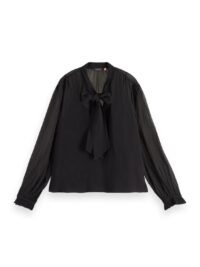 Scotch & Soda 177575: Top with tie neck