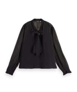 Scotch & Soda 177575: Top with tie neck