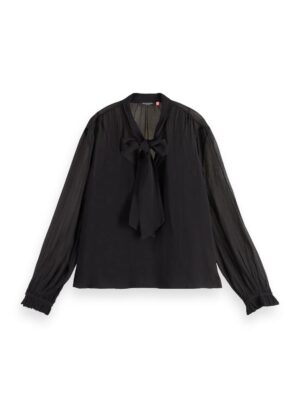Scotch & Soda 177575: Top with tie neck