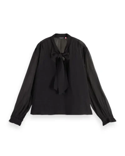 Scotch & Soda 177575: Top with tie neck