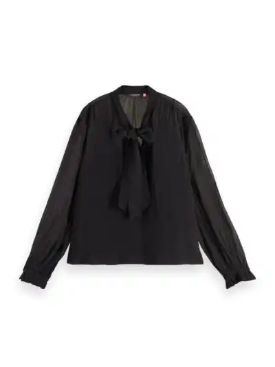 Scotch & Soda 177575: Top with tie neck