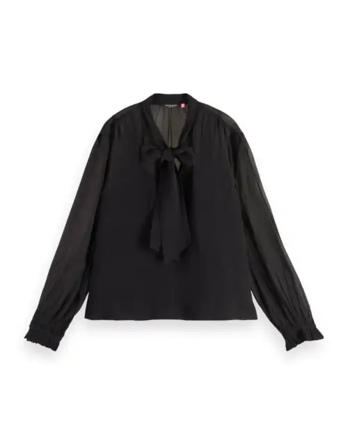 Scotch & Soda 177575: Top with tie neck