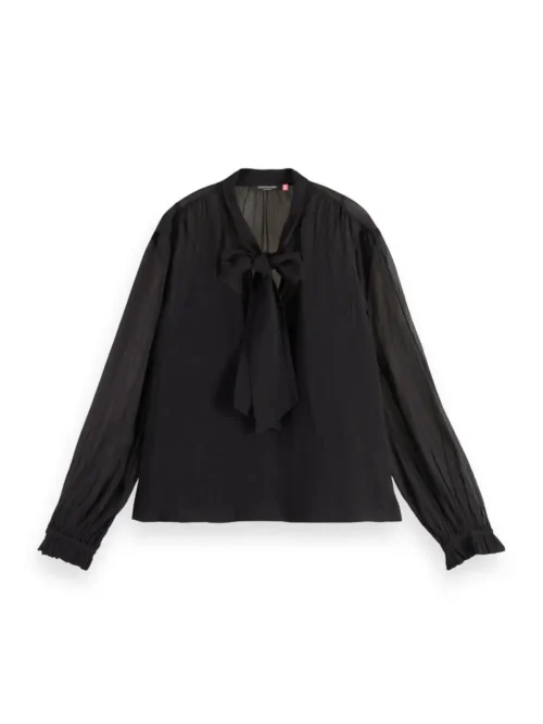 Scotch & Soda 177575: Top with tie neck