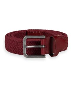 Scotch & Soda 177085 : Leathered trimmed canvas cord belt, Red urchin