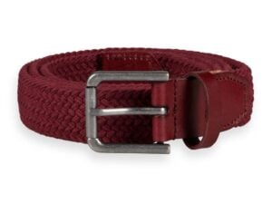 Scotch & Soda 177085 : Leathered trimmed canvas cord belt, Red urchin