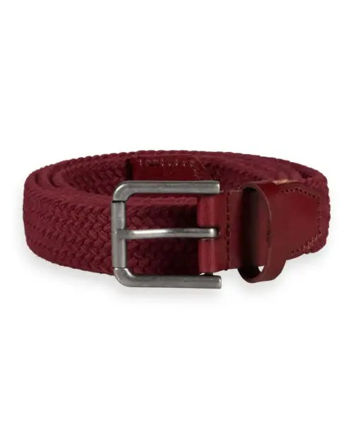 Scotch & Soda 177085 : Leathered trimmed canvas cord belt, Red urchin