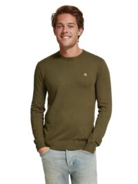 Scotch & Soda 175510 : Regular fit essentials crew neck Algae