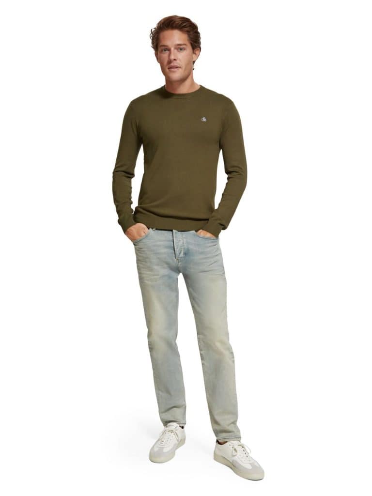Scotch & Soda 175510 : Regular fit essentials crew neck Algae - Image 3