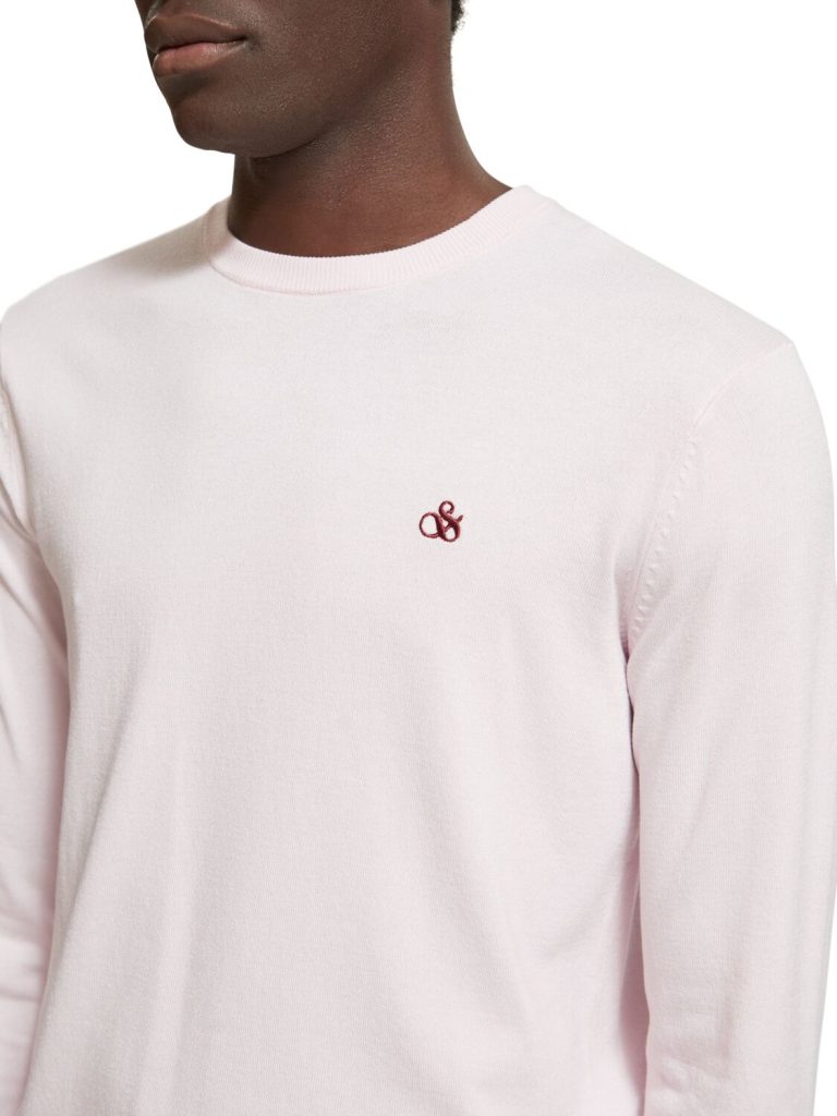 Scotch & Soda 175510 : Regular fit essentials crew neck Sea Flower - Image 4