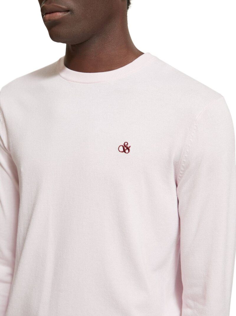 Scotch & Soda 175510 : Regular fit essentials crew neck Sea Flower - Image 4