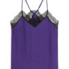 Scotch & Soda 176270: Camisole with black lace detail Aubergine