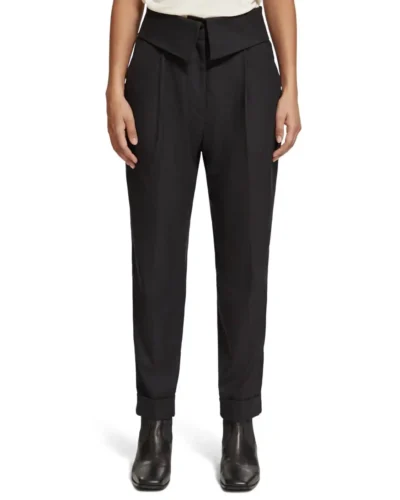 Scotch & Soda 176394 : High rise tailored pants, Evening black