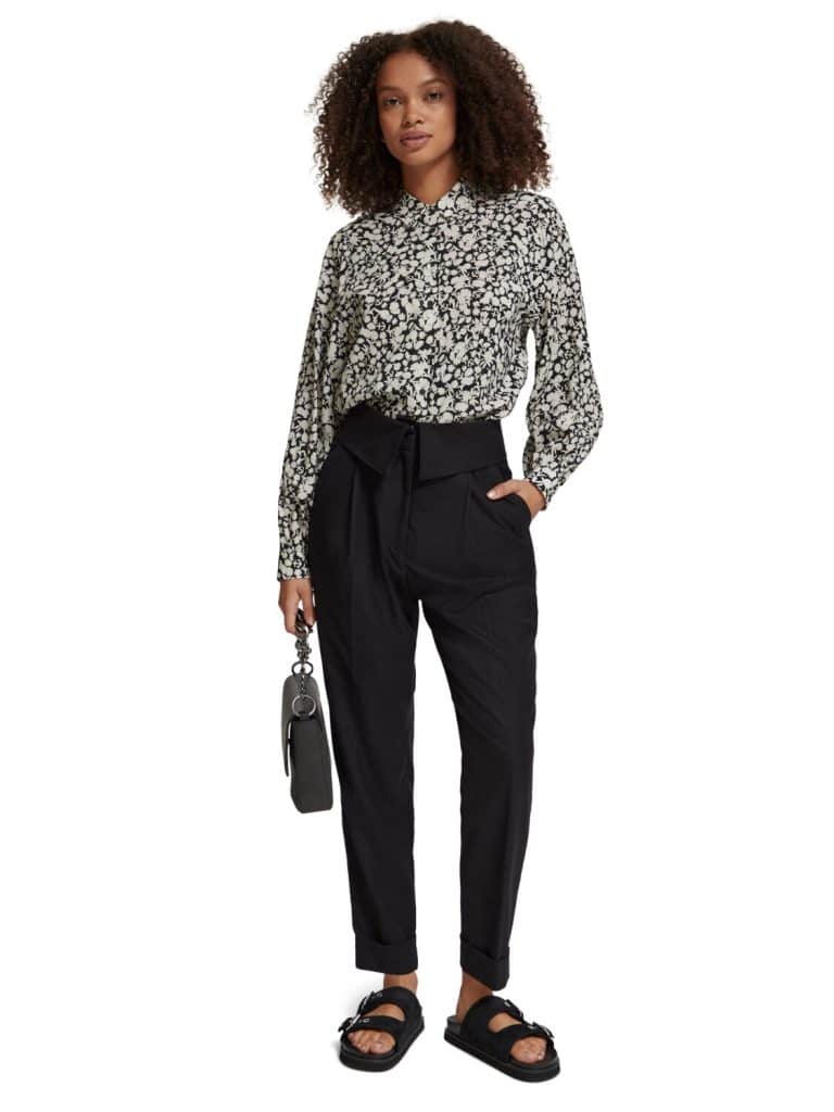 Scotch & Soda 176394 : High rise tailored pants, Evening black - Image 4