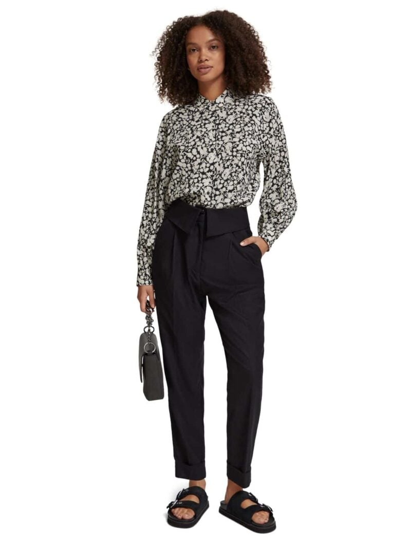 Scotch & Soda 176394 : High rise tailored pants, Evening black - Image 4