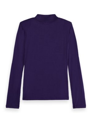 Alternative view of Scotch & Soda 177426 : Shoulder padded long sleeve top, Aubergine