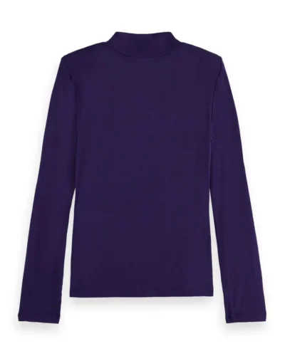 Alternative view of Scotch & Soda 177426 : Shoulder padded long sleeve top, Aubergine