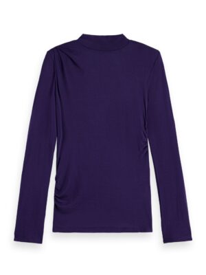 Scotch & Soda 177426 : Shoulder padded long sleeve top, Aubergine image4