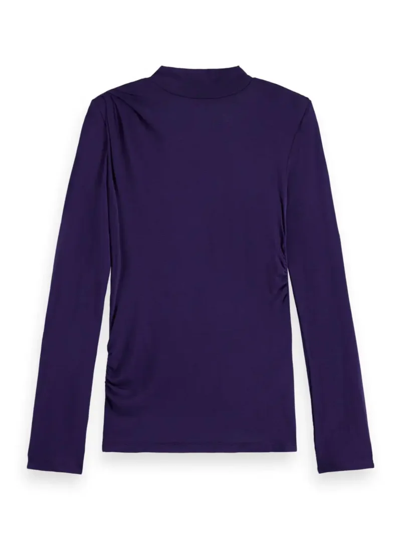 Scotch & Soda 177426 : Shoulder padded long sleeve top, Aubergine - Image 6