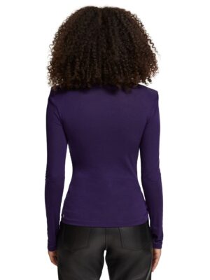 Scotch & Soda 177426 : Shoulder padded long sleeve top, Aubergine image1
