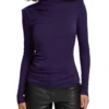 Scotch & Soda 177426 : Shoulder padded long sleeve top, Aubergine