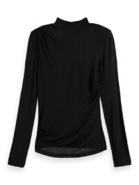 Alternative view of Scotch & Soda 177426 : Shoulder padded long sleeve top, Evening black