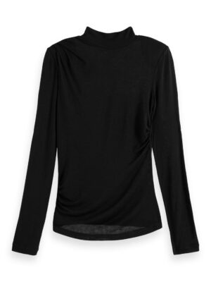 Alternative view of Scotch & Soda 177426 : Shoulder padded long sleeve top, Evening black