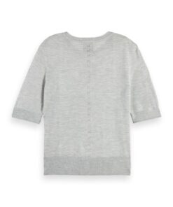 Alternative view of Scotch & Soda 176339 : Short sleeved crewneck pullover, Grey Melange