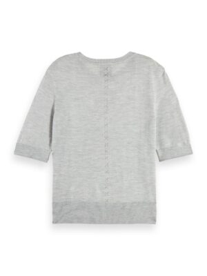 Alternative view of Scotch & Soda 176339 : Short sleeved crewneck pullover, Grey Melange