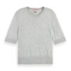 Scotch & Soda 176339 : Short sleeved crewneck pullover, Grey Melange
