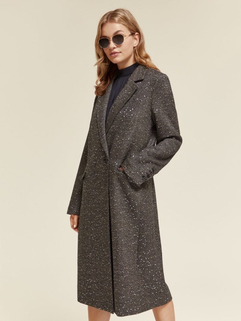 Scotch & Soda 176243  Single breasted herringbone sequin coat - Image 5