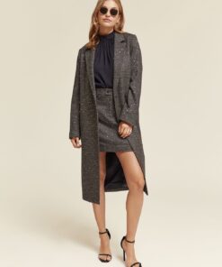 Scotch & Soda 176243  Single breasted herringbone sequin coat