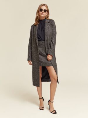 Scotch & Soda 176243 Single breasted herringbone sequin coat
