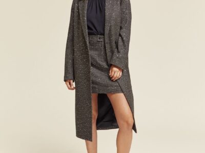 Scotch & Soda 176243  Single breasted herringbone sequin coat