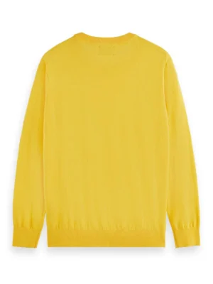 Scotch & Soda 176979 : Linen blend crewneck pullover, Nautical yellow image1