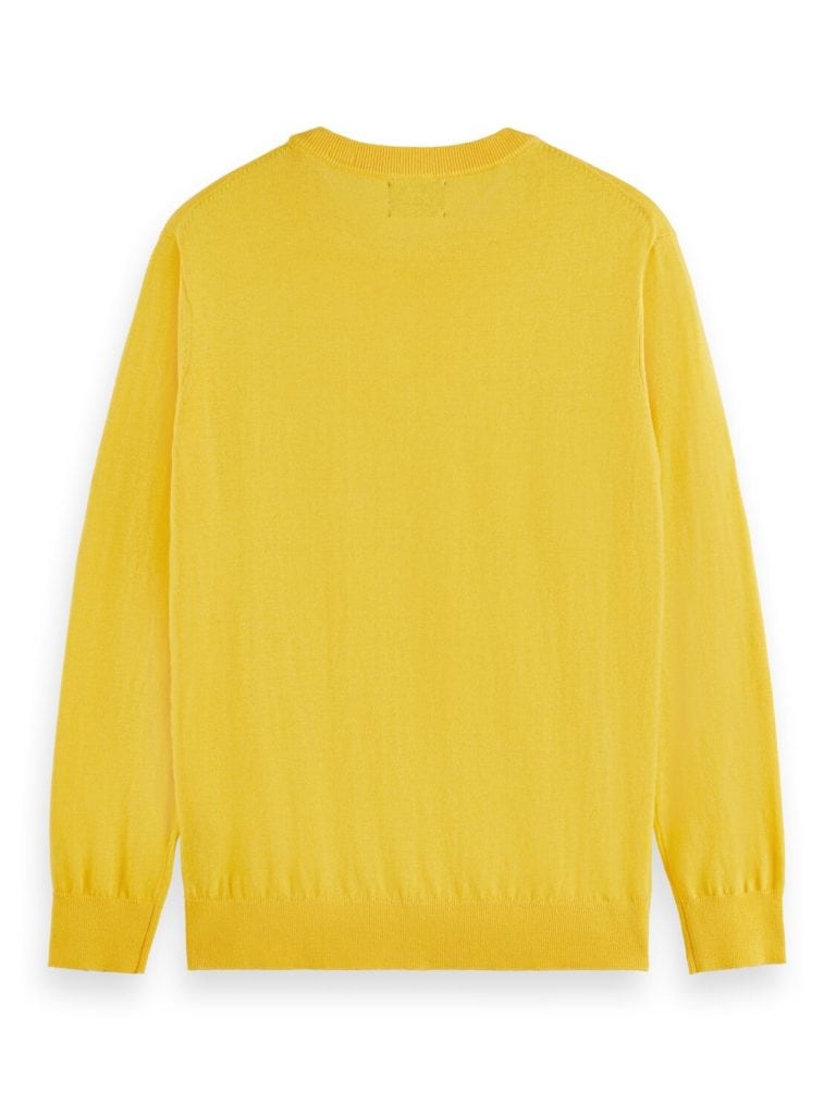 Scotch & Soda 176979 : Linen blend crewneck pullover, Nautical yellow - Image 3