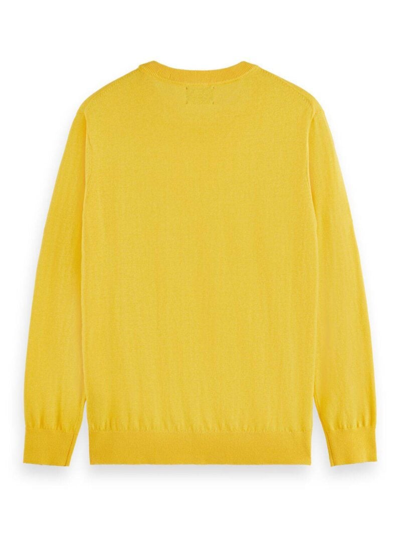 Scotch & Soda 176979 : Linen blend crewneck pullover, Nautical yellow - Image 3