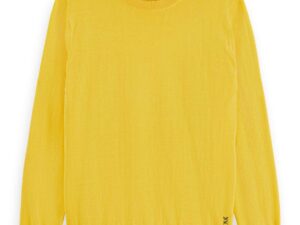 Scotch & Soda 176979 : Linen blend crewneck pullover, Nautical yellow