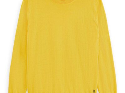Scotch & Soda 176979 : Linen blend crewneck pullover, Nautical yellow