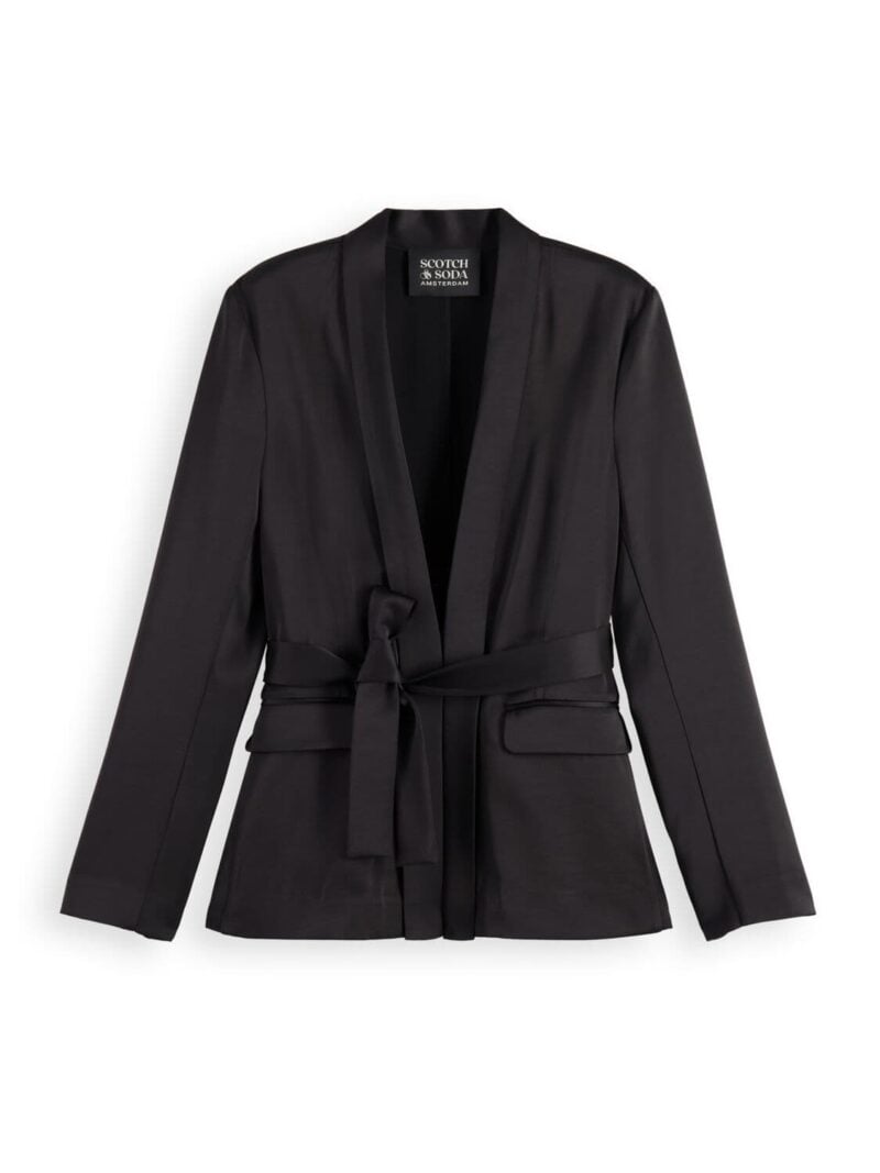 Scotch & Soda 176805 : Satin single breasted Blazer, Evening black